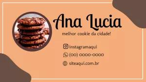 Cartão de Visita Cookies e Doces Editável Online