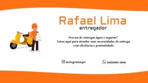 Cartão de Visita Entregador com Motoboy para Editar Online