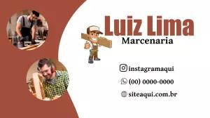 Cartão de Visita Marcenaria Profissional para Editar Online