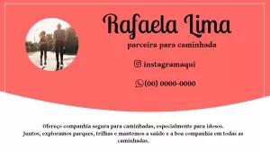 Cartão de Visita Companhia para Caminhada Editável Online
