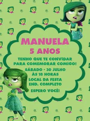 Convite Aniversário Divertidamente Nojinho para Editar Online