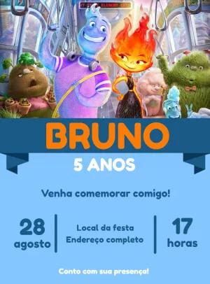 Convite de Aniversário Elementos para Editar Online