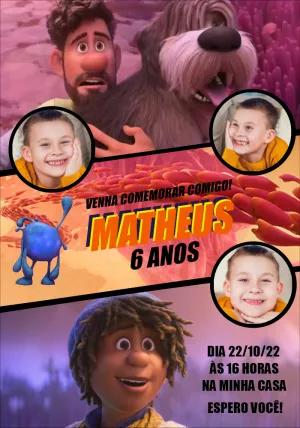 Convite Aniversário Mundo Estranho com Foto para Editar