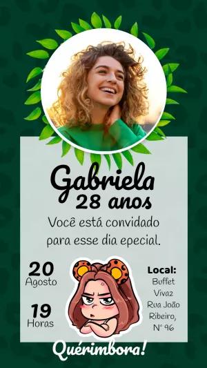 Convite de Aniversário Juma Marruá com Foto para Editar Online