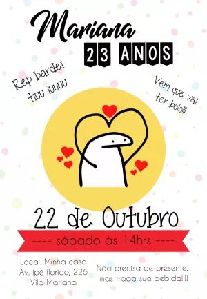 Convite de Aniversário Flork Meme Engraçado para Editar Online