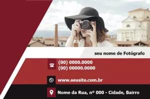 Cartão de Visita Fotógrafo Profissional para Editar Online