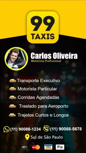 Cartão de Visita Motorista de App com Foto para Editar Online