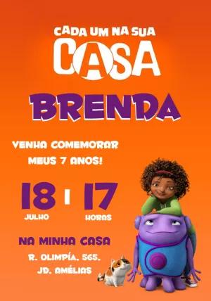 Convite Aniversário Cada Um Na Sua Casa para Editar Online