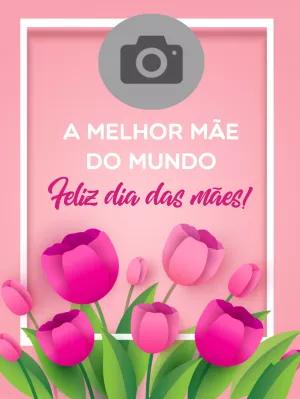 Cartão de Dia das Mães com Foto para Editar Online