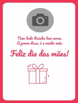 Cartão de Dia das Mães com Foto para Editar Online