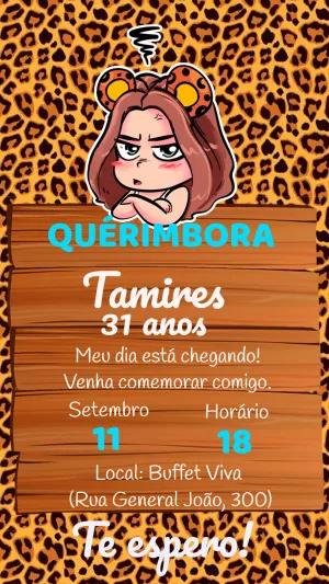 Convite de Aniversário Oncinha para Editar Online