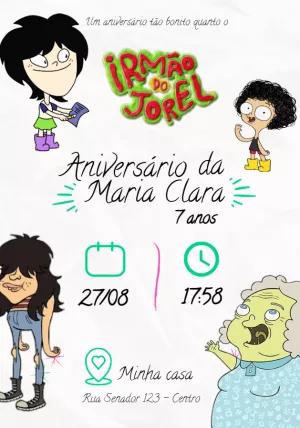 Convite de Aniversário Irmão do Jorel para Editar Online