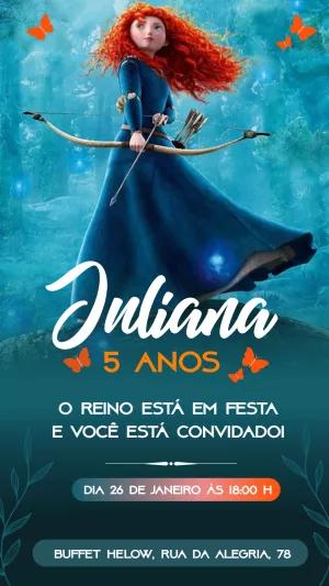 Convite de Aniversário Valente Merida para Editar Online