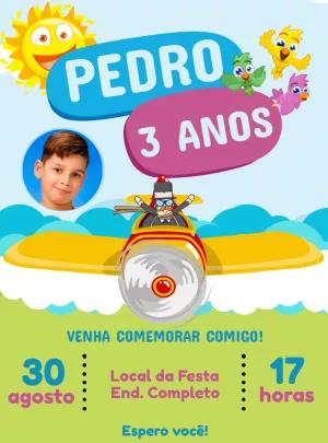 Convite de Aniversário Mundo Bita com Foto para Editar Online