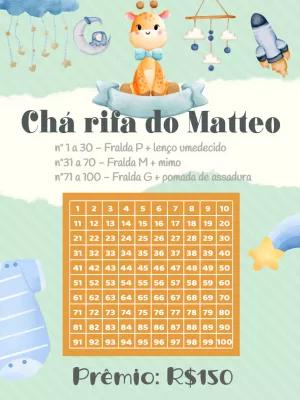 Chá Rifa de Fraldas Girafinha Fofa para Editar Online