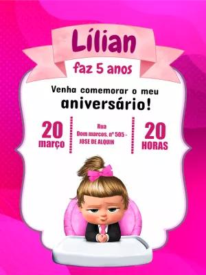 Convite Aniversário Poderosa Chefinha para Editar Online