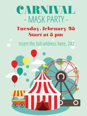 Editable Carnival Party Invitation to Customize Online