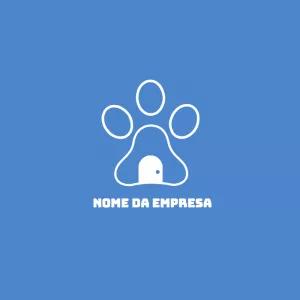 Logo para Pet Shop com Pata de Cachorro para Editar Online