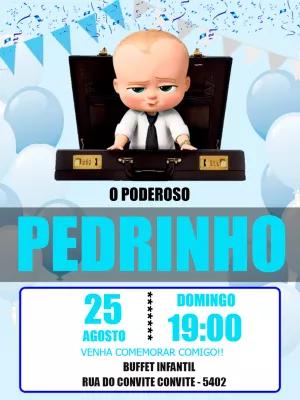 Convite Aniversário Poderoso Chefinho para Editar Online
