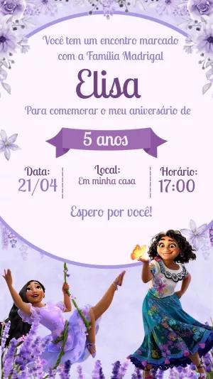 Convite de Aniversário Encanto Madrigal para Editar Online