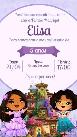 Convite Aniversário Encanto Família Madrigal para Editar