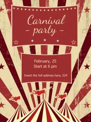 Vintage Carnival Party Invitation to Edit Online