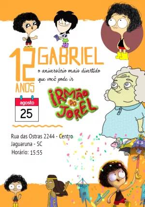 Convite de Aniversário Irmão do Jorel para Editar Online