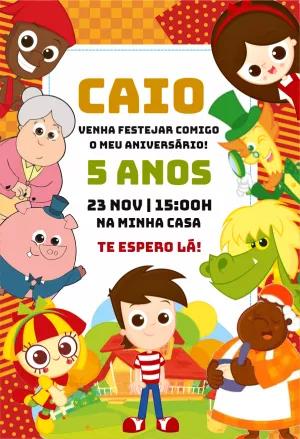 Convite de Aniversário Sítio do Picapau Amarelo para Editar