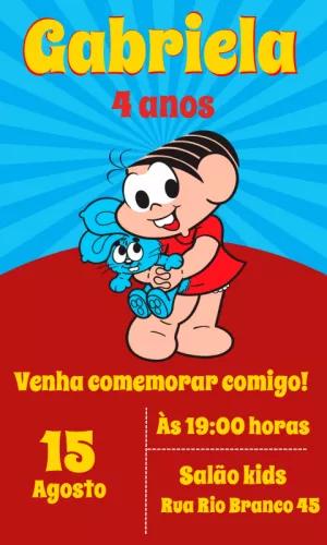 Convite Aniversário Turma da Mônica para Editar Online