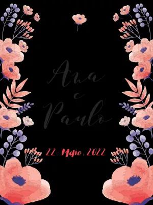 Convite de Casamento Floral Elegante para Editar Online