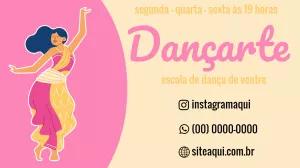 Cartão de Visita Dança do Ventre Editável Online para Imprimir