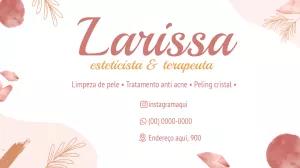 Cartão de Visita Esteticista Delicado para Editar Online