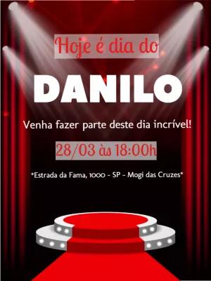Convite de Aniversário Tapete Vermelho Editável Online
