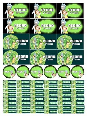 Kit Etiqueta Escolar Rick and Morty Editável Online