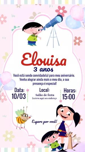 Convite de Aniversário Show da Luna para Editar Online