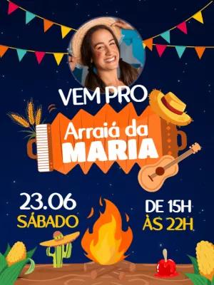 Convite de Festa Junina com Foto para Editar e Imprimir
