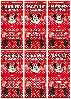 Capa para Pirulito Minnie Vermelha para Editar Online