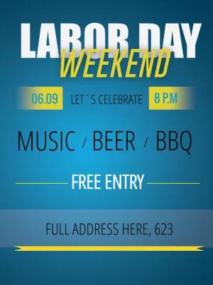 Labor Day Party Invitation Template to Edit Online