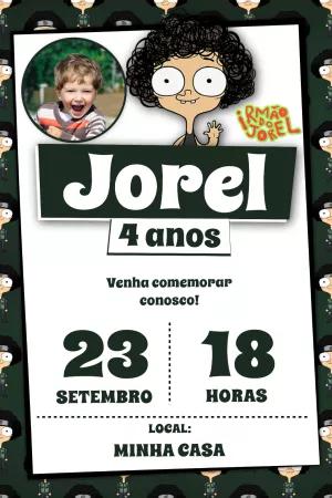 Convite Aniversário Irmão do Jorel com Foto para Editar