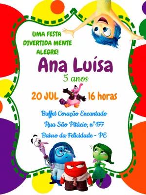 Convite Divertidamente de Aniversário para Editar Online