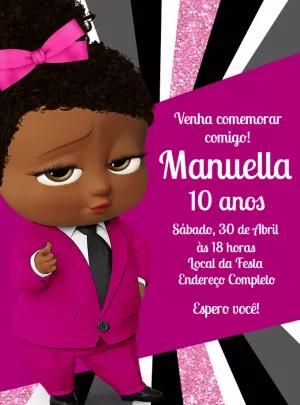 Convite de Aniversário Poderosa Chefinha para Editar Online