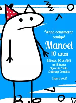 Convite de Aniversário Flork Meme para Editar Online