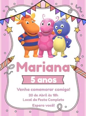 Convite Aniversário Os Backyardigans para Editar Online