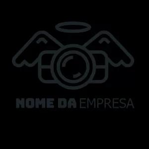 Logo Fotógrafo com Asas de Anjo para Editar Online