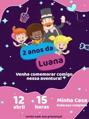 Convite Mundo Bita Aniversário Infantil Editável Online