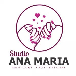 Logo Manicure Profissional com Mãos e Corações para Editar