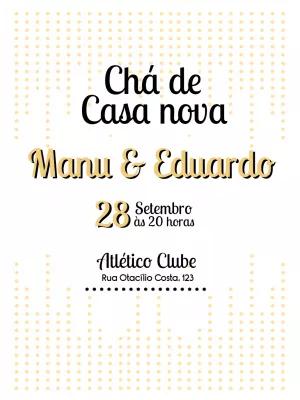 Convite de Chá de Casa Nova Moderno para Editar Online