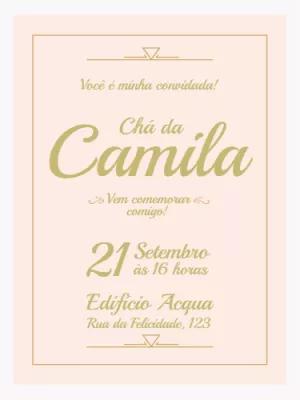 Convite de Chá de Panela Elegante para Editar Online