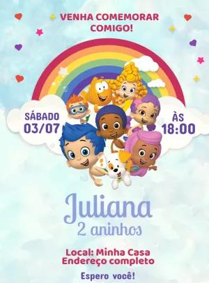 Convite de Aniversário Bubble Guppies para Editar Online