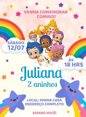 Convite de Aniversário Bubble Guppies para Editar Online